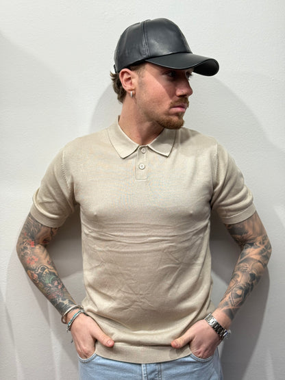 POLO IN FILO BEIGE
