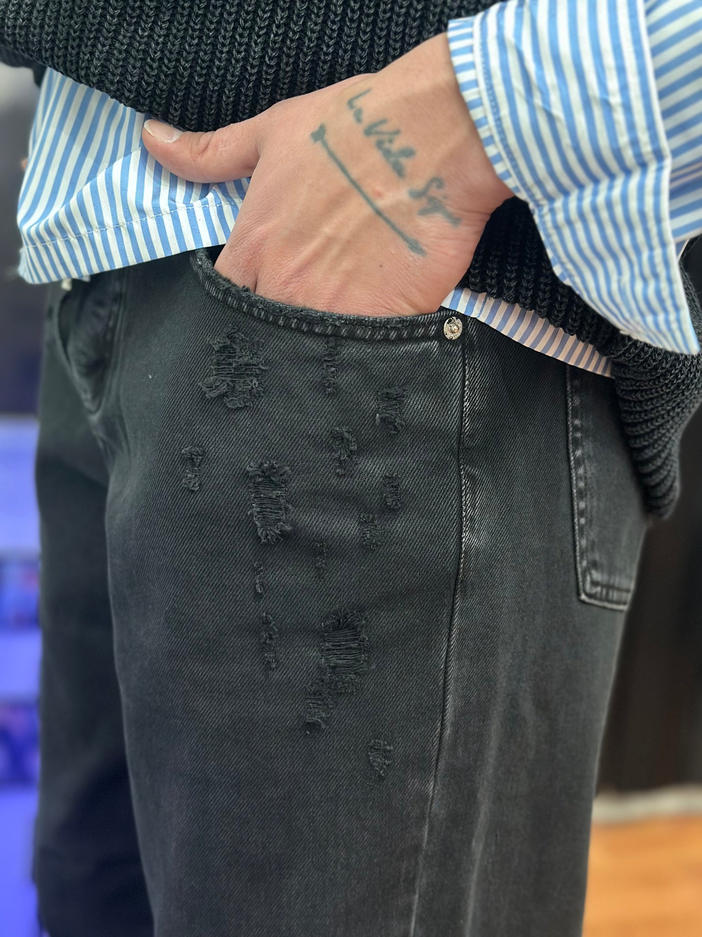 JEANS BAGGY BLACK
