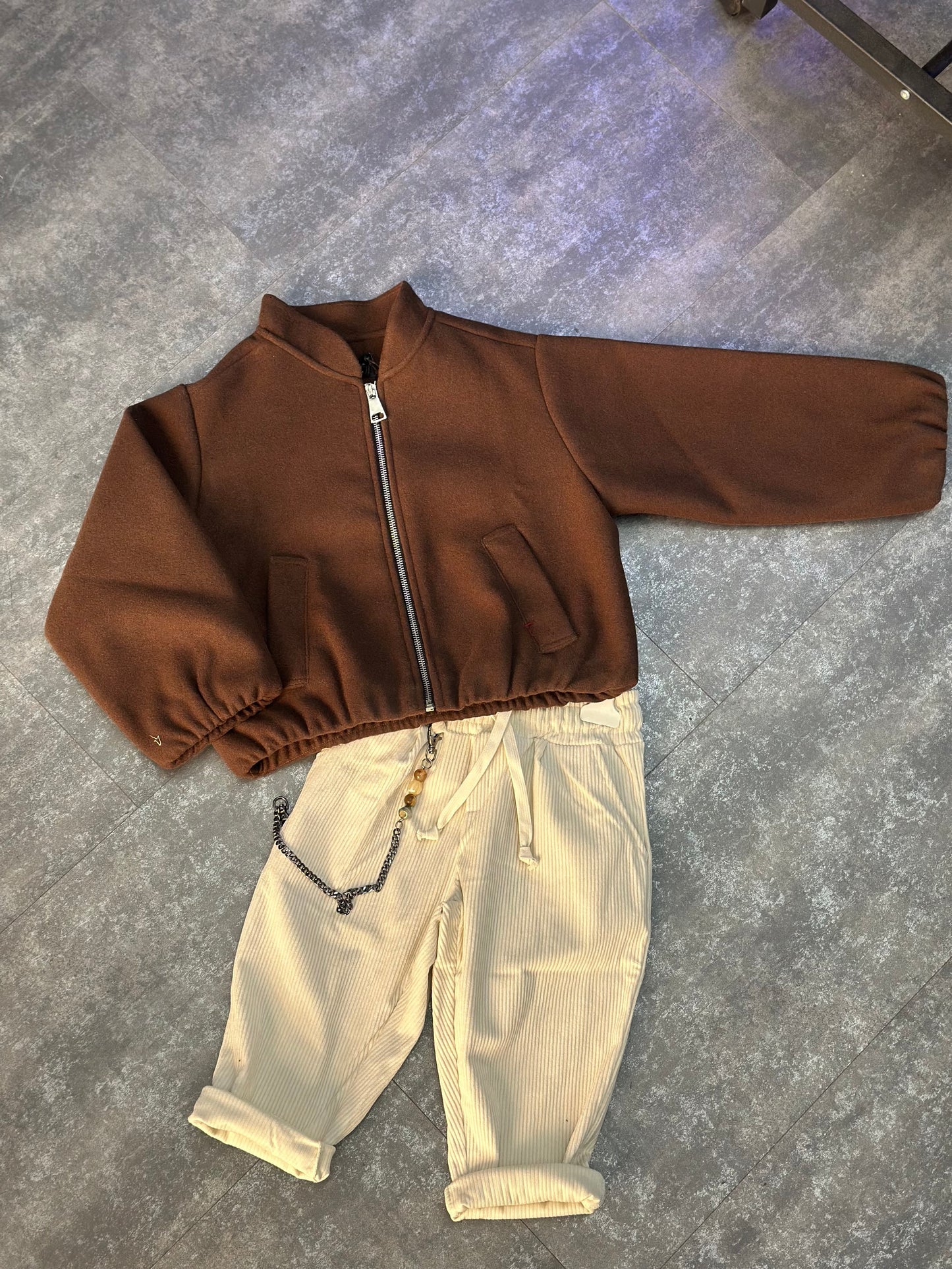 CAPPOTTO CROP MARRONE