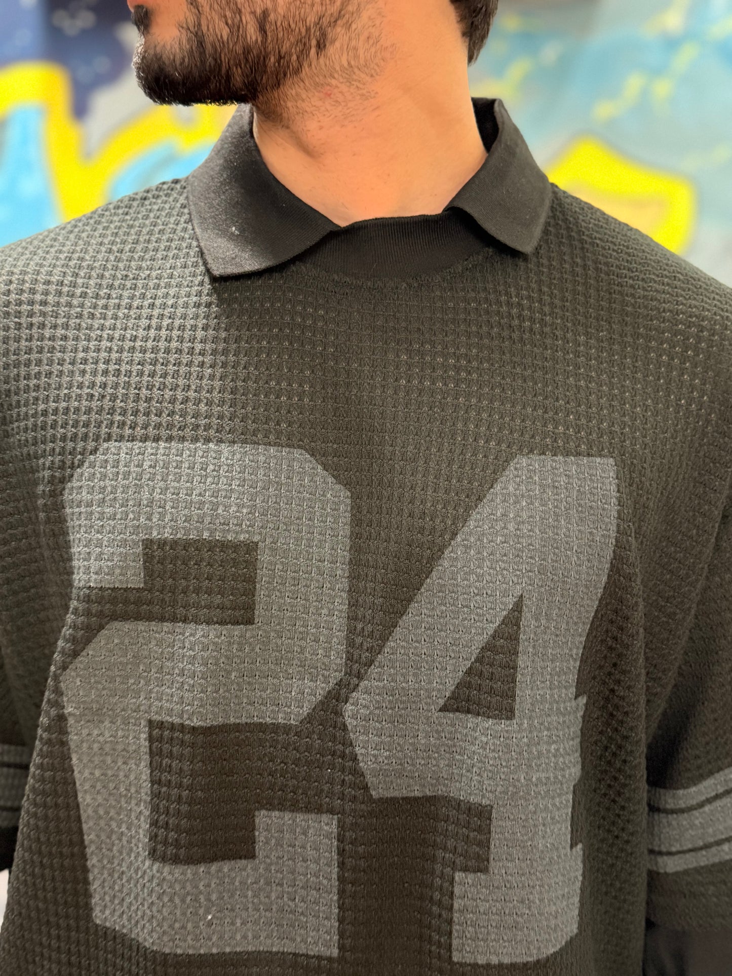 POLO NFL DOUBLE SLEEVE NERA