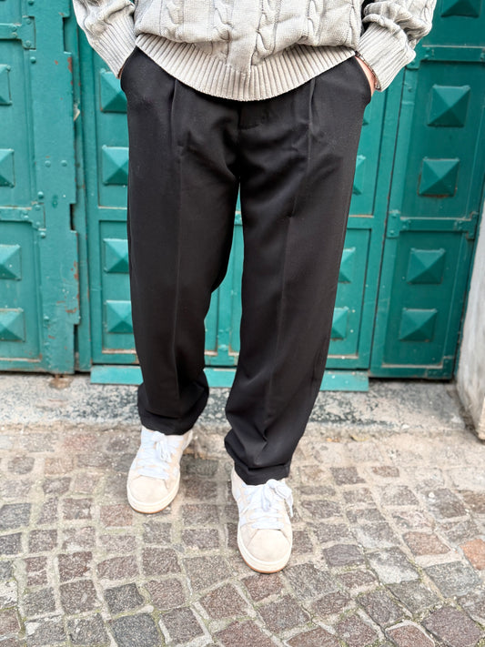 PANTALONE FONDO AMPIO NERO