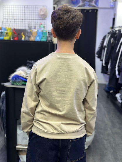 FELPA GIROCOLLO BEIGE