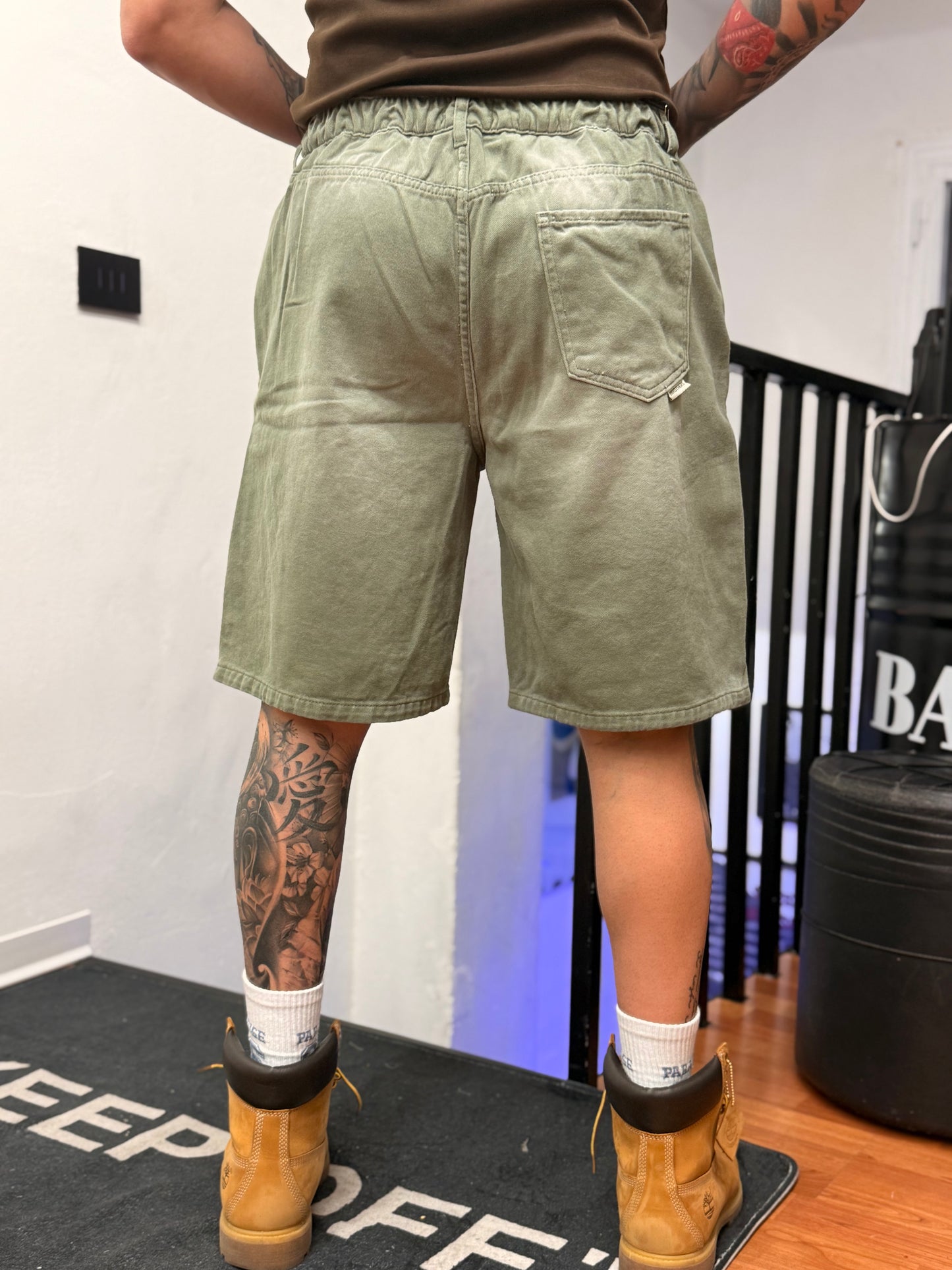 COORDINATO SLAVATO IN DENIM VERDE