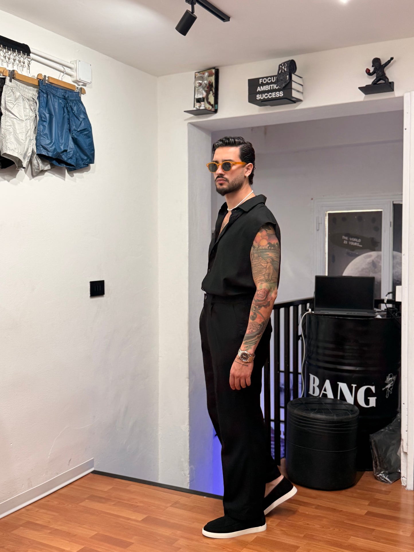 COORDINATO TOKYO IN LINO NERO