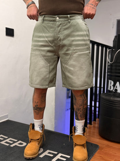 COORDINATO SLAVATO IN DENIM VERDE