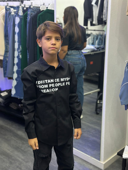 CAMICIA STAMPATA BLACK