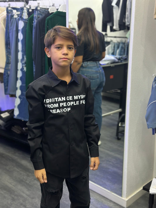 CAMICIA STAMPATA BLACK