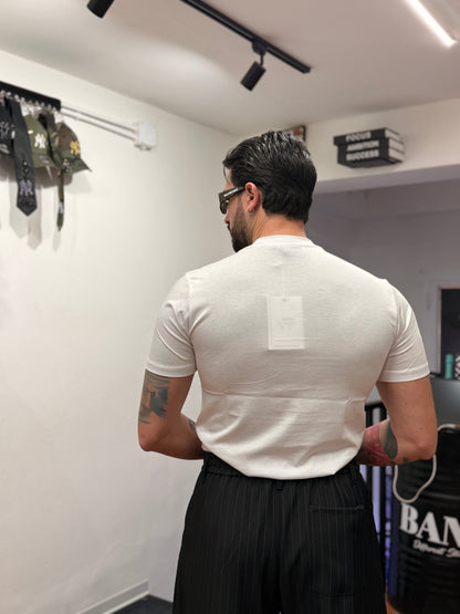 T-SHIRT FILO DI SCOZIA BIANCA