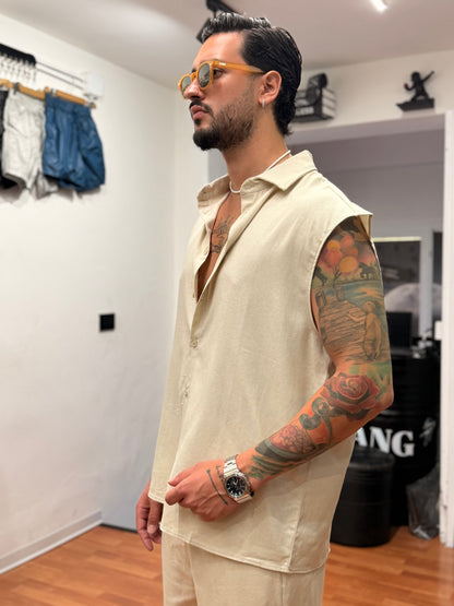 COORDINATO TOKYO IN LINO BEIGE