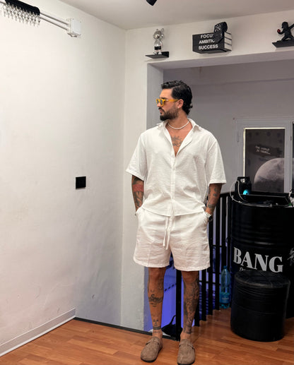 COORDINATO ZANTE BIANCO IN LINO