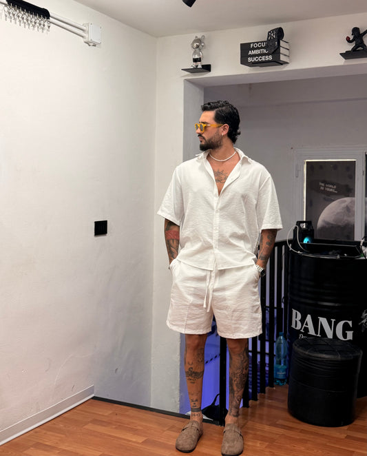 COORDINATO ZANTE BIANCO IN LINO