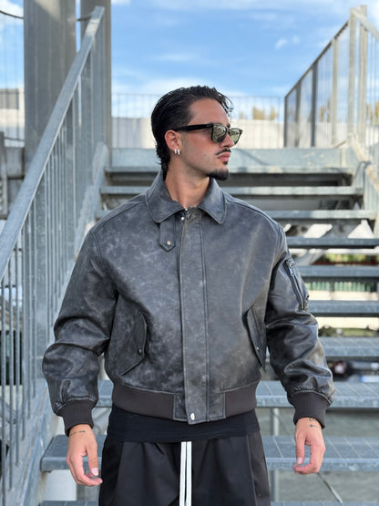 GIACCA IN ECOPELLE CROP