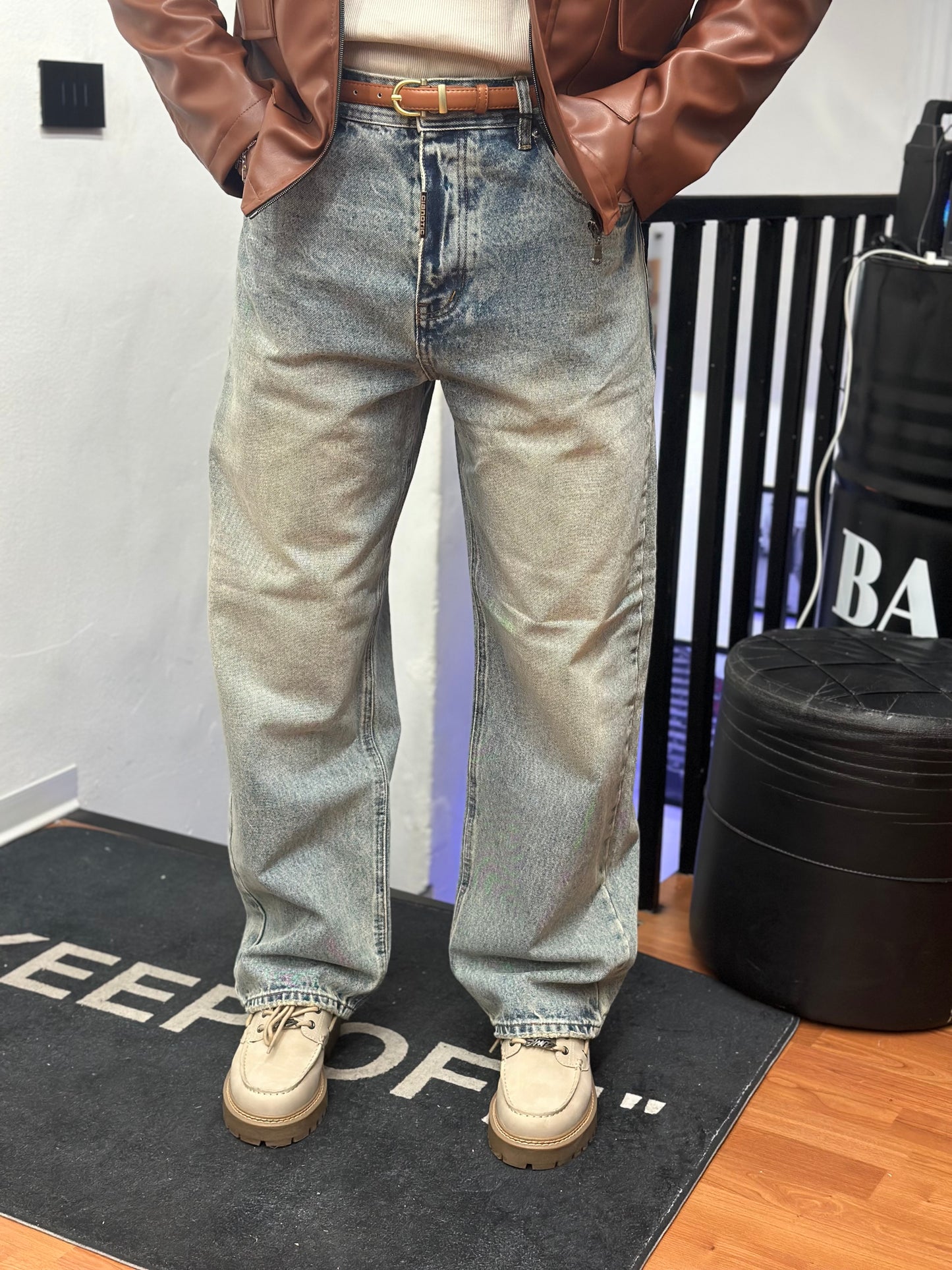 JEANS BAGGY GHIACCIO