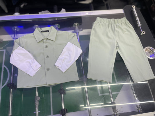 COORDINATO VISCOSA VERDE SALVIA