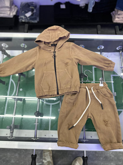 COORDINATO JEANS FANGO