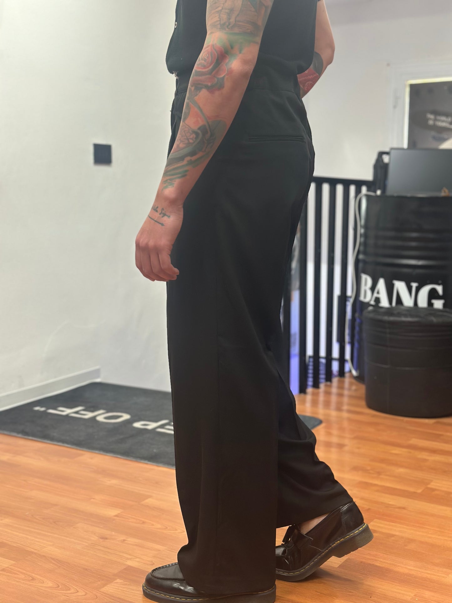 PANTALONE VITA ALTA NERO