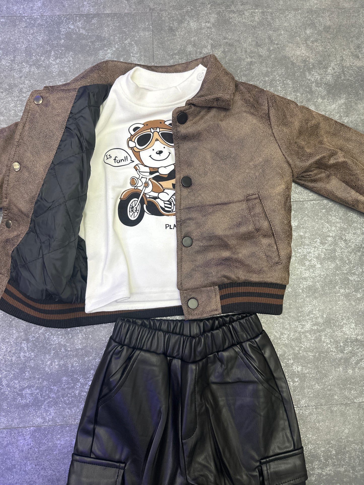 COORDINATO IN ECOPELLE