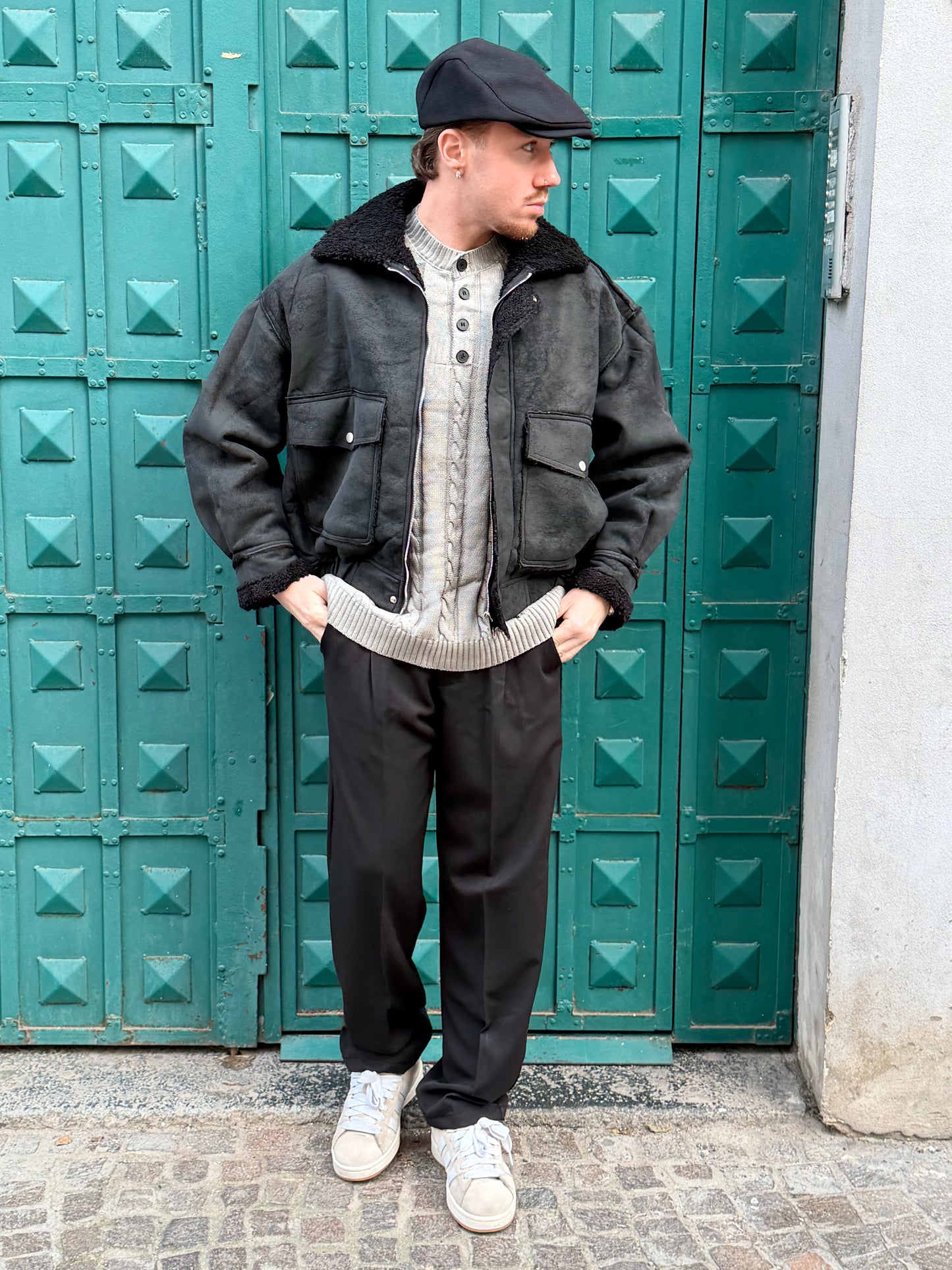 PANTALONE FONDO AMPIO NERO