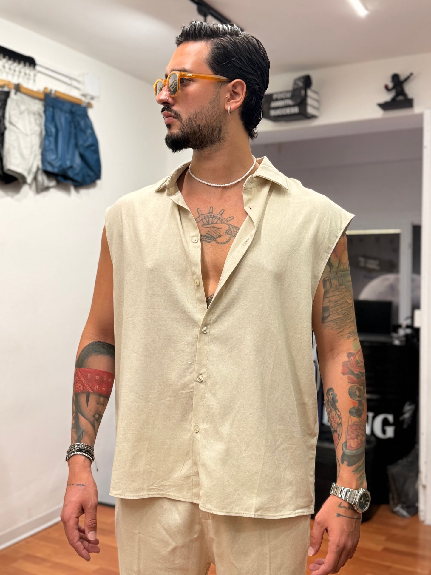 COORDINATO TOKYO IN LINO BEIGE