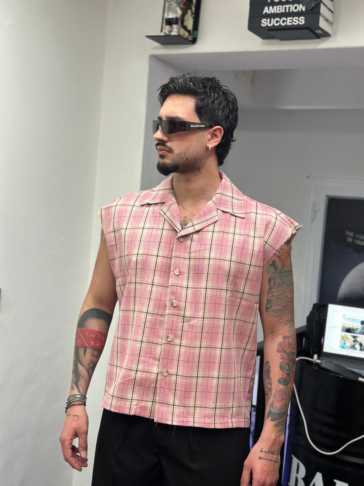 CAMICIA SMANICATA ROSA