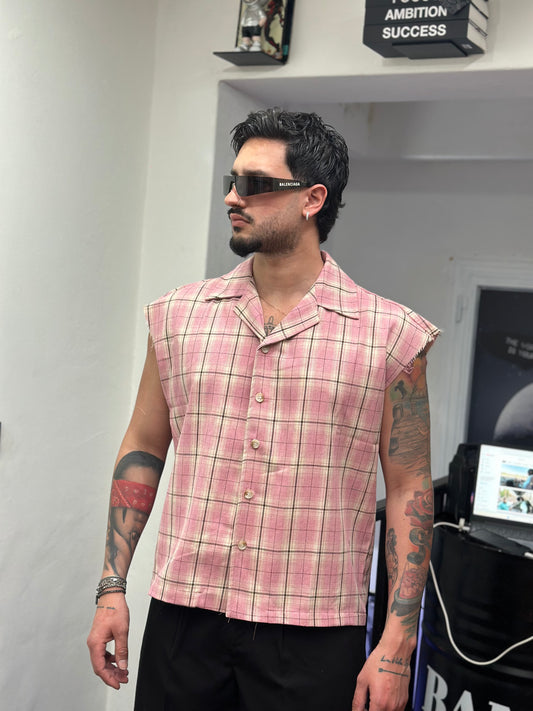 CAMICIA SMANICATA ROSA