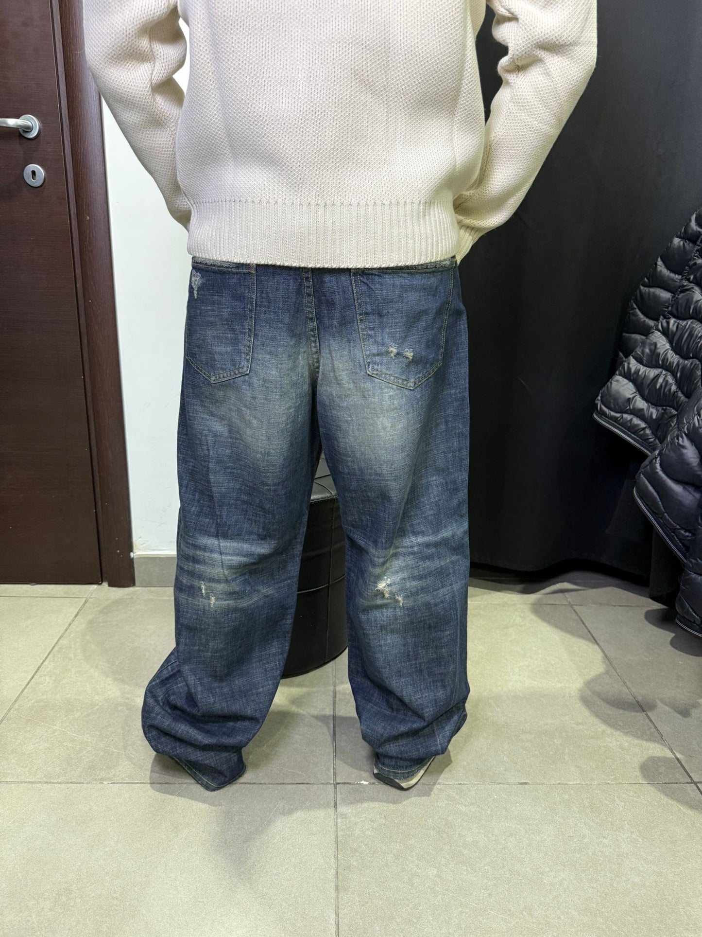 SUPER BAGGY SABBIATO BLU