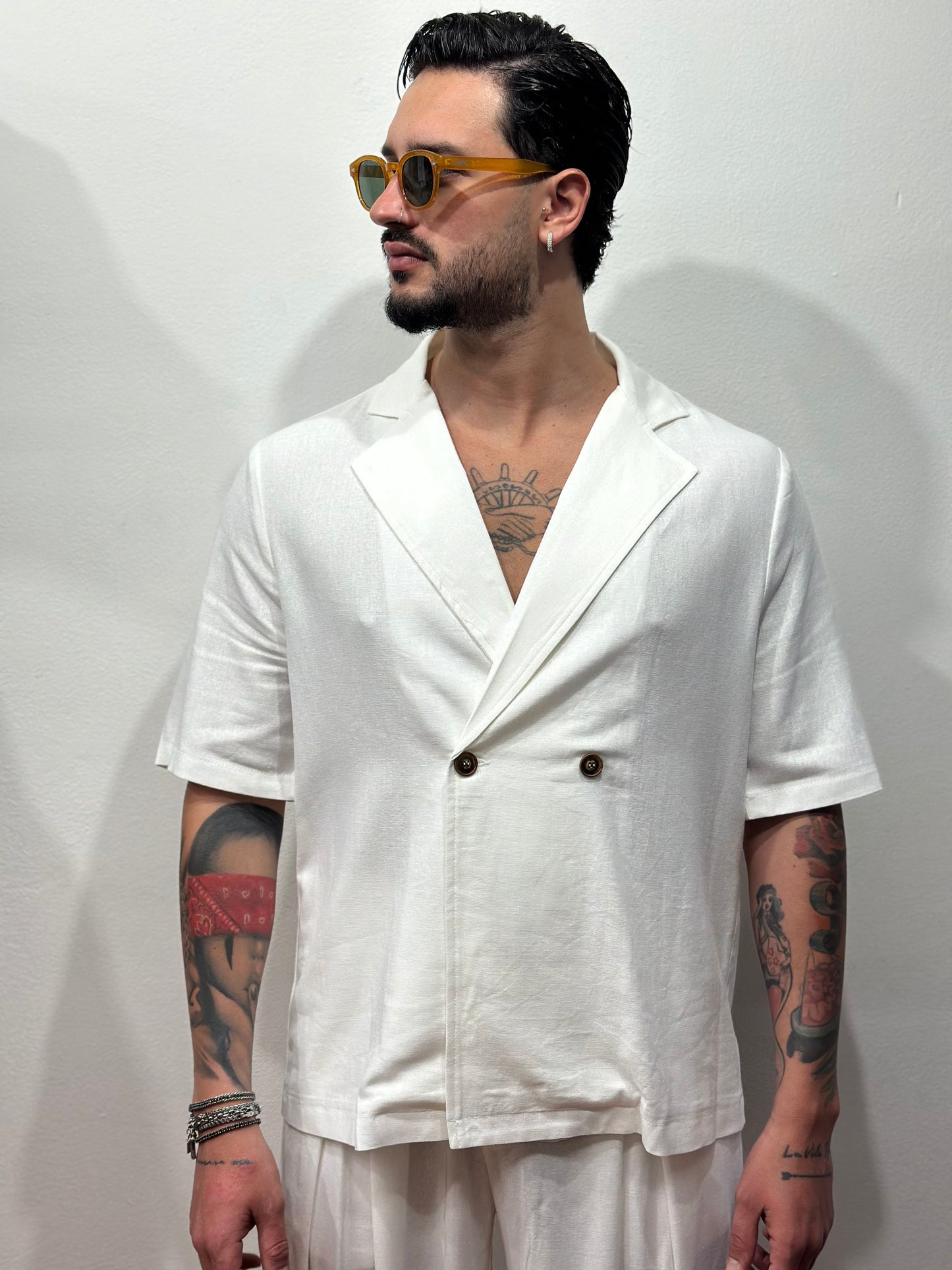 COORDINATO CAPRI IN LINO BIANCO