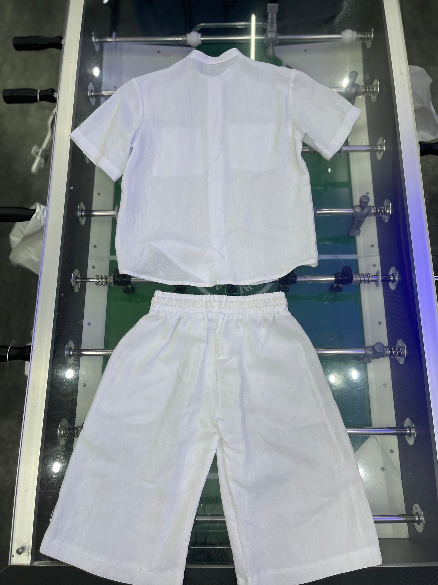 COORDINATO IN LINO 3 PEZZI BIANCO