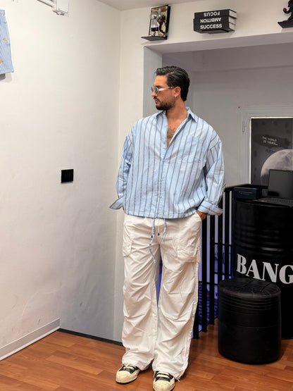 PANTALONE CARGO COMFY BIANCO