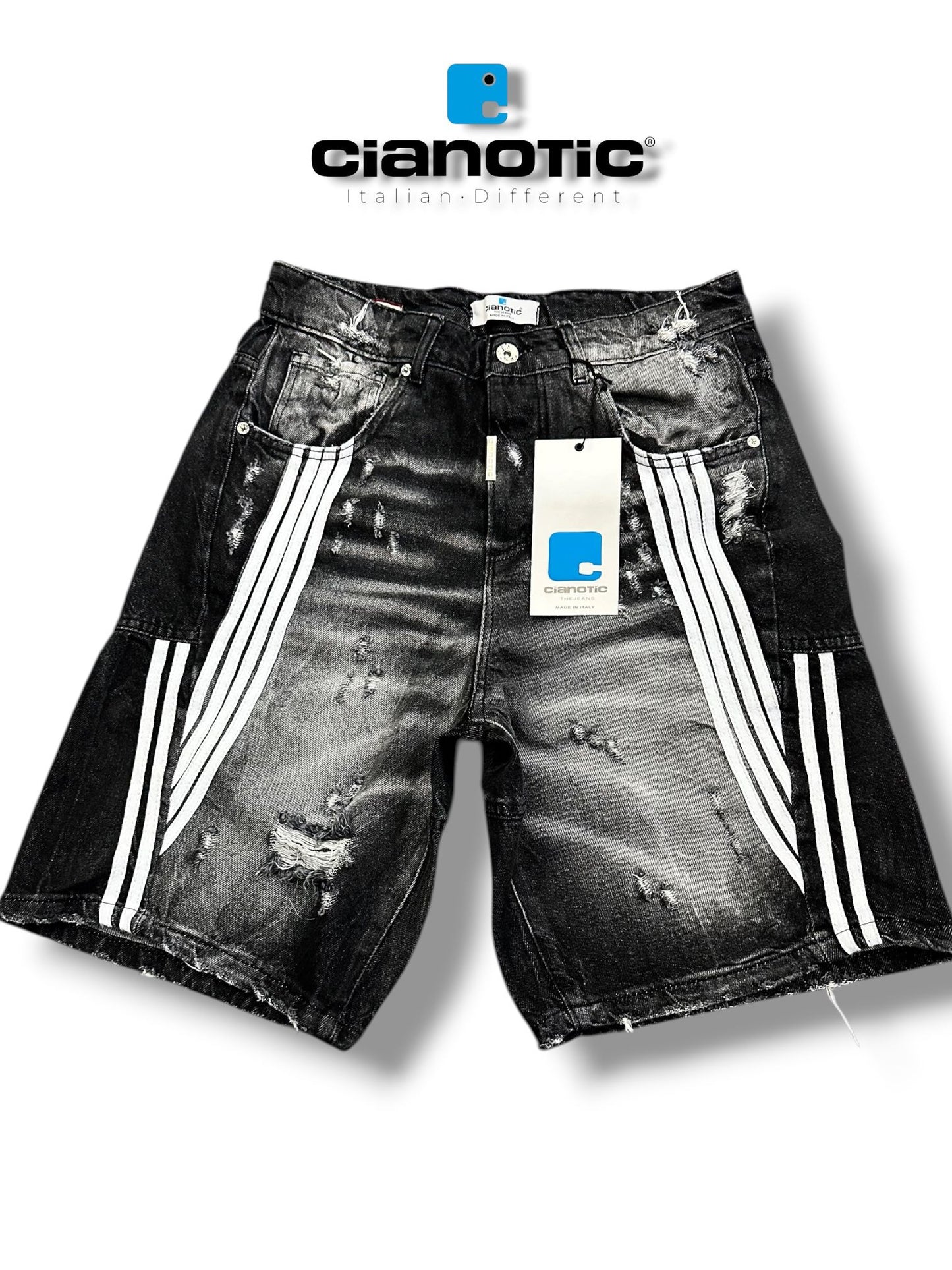 SHORT JEANS STRIPES