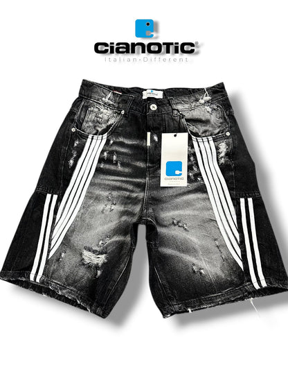 SHORT JEANS STRIPES