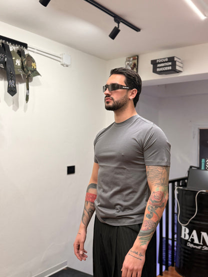 T-SHIRT FILO DI SCOZIA GRIGIA