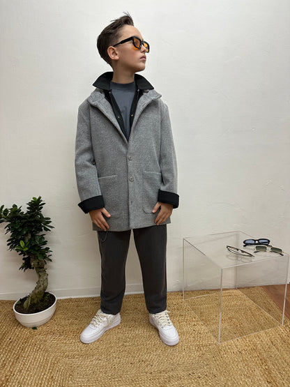 CAPPOTTO CON CAPPUCCIO 3 COLORI DISPONIBILI