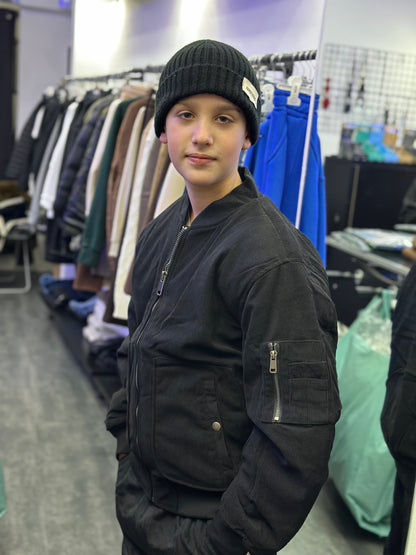 GIUBBOTTO A COSTINE NERO