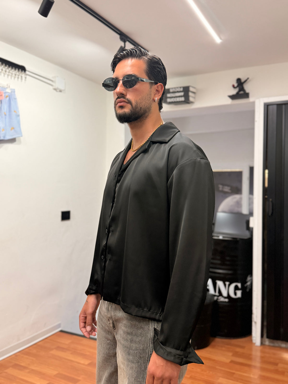JACKET CAMICIA RASO NERA