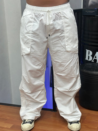 PANTALONE CARGO COMFY BIANCO