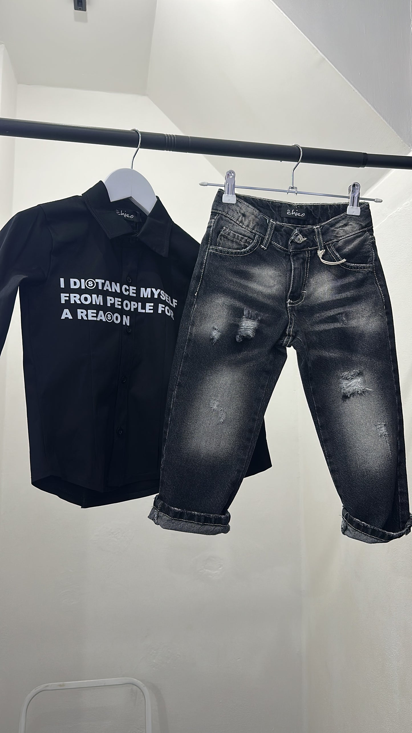 CAMICIA STAMPATA BLACK