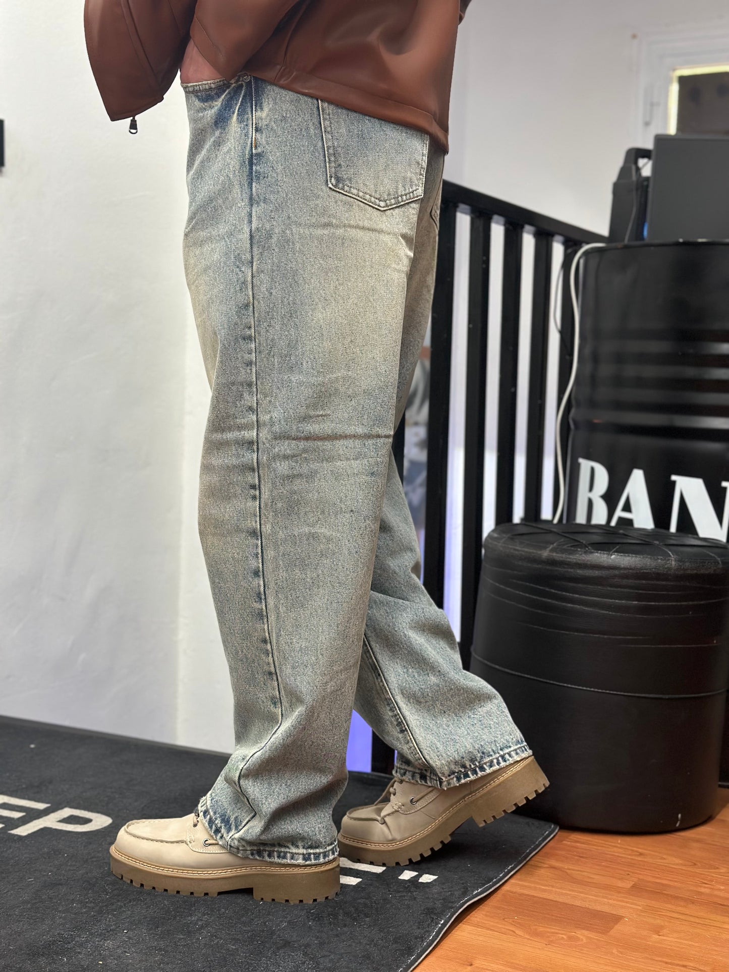 JEANS BAGGY GHIACCIO