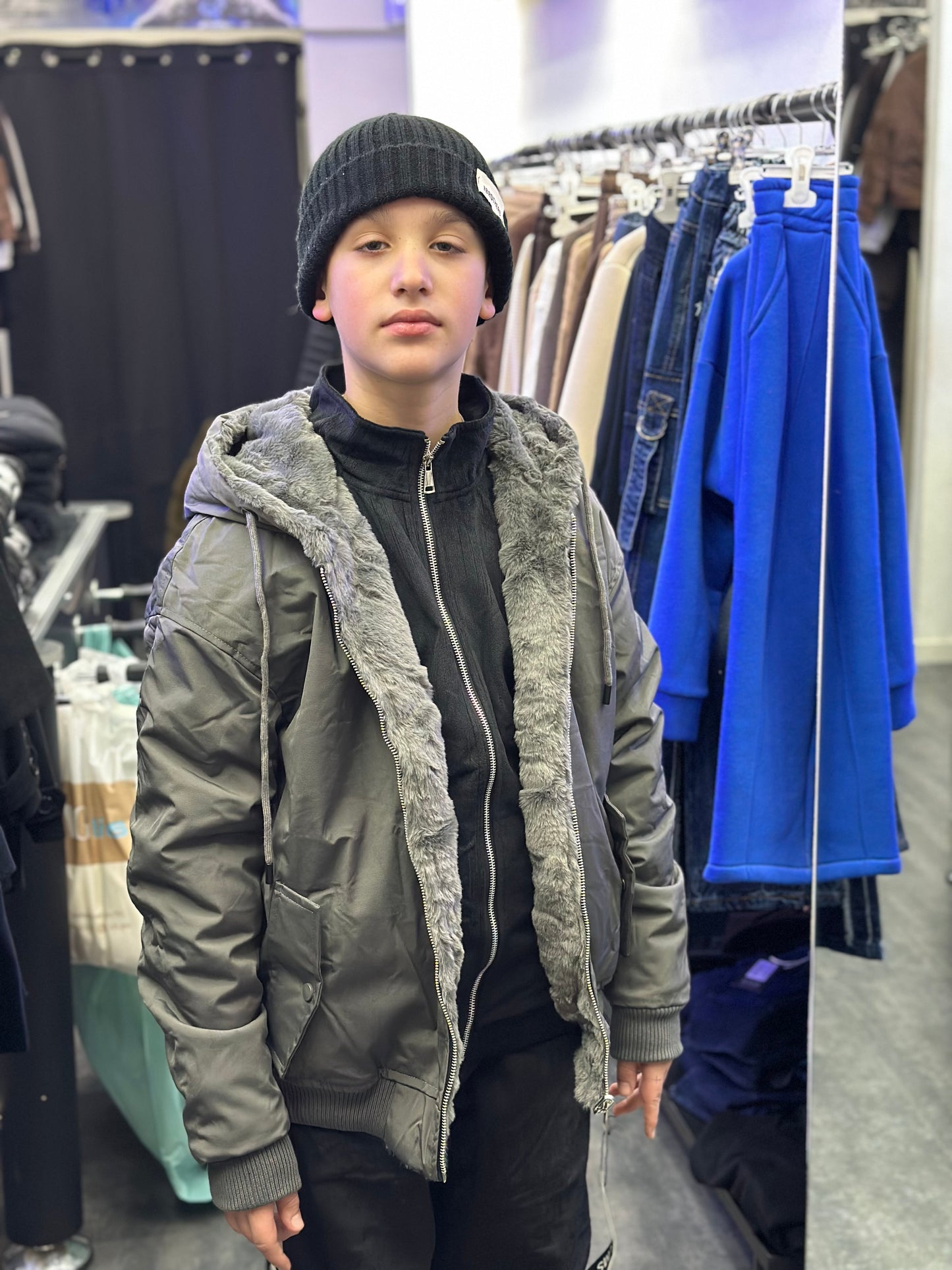 GIUBBOTTO DOUBLE FASE TEDDY TOPO