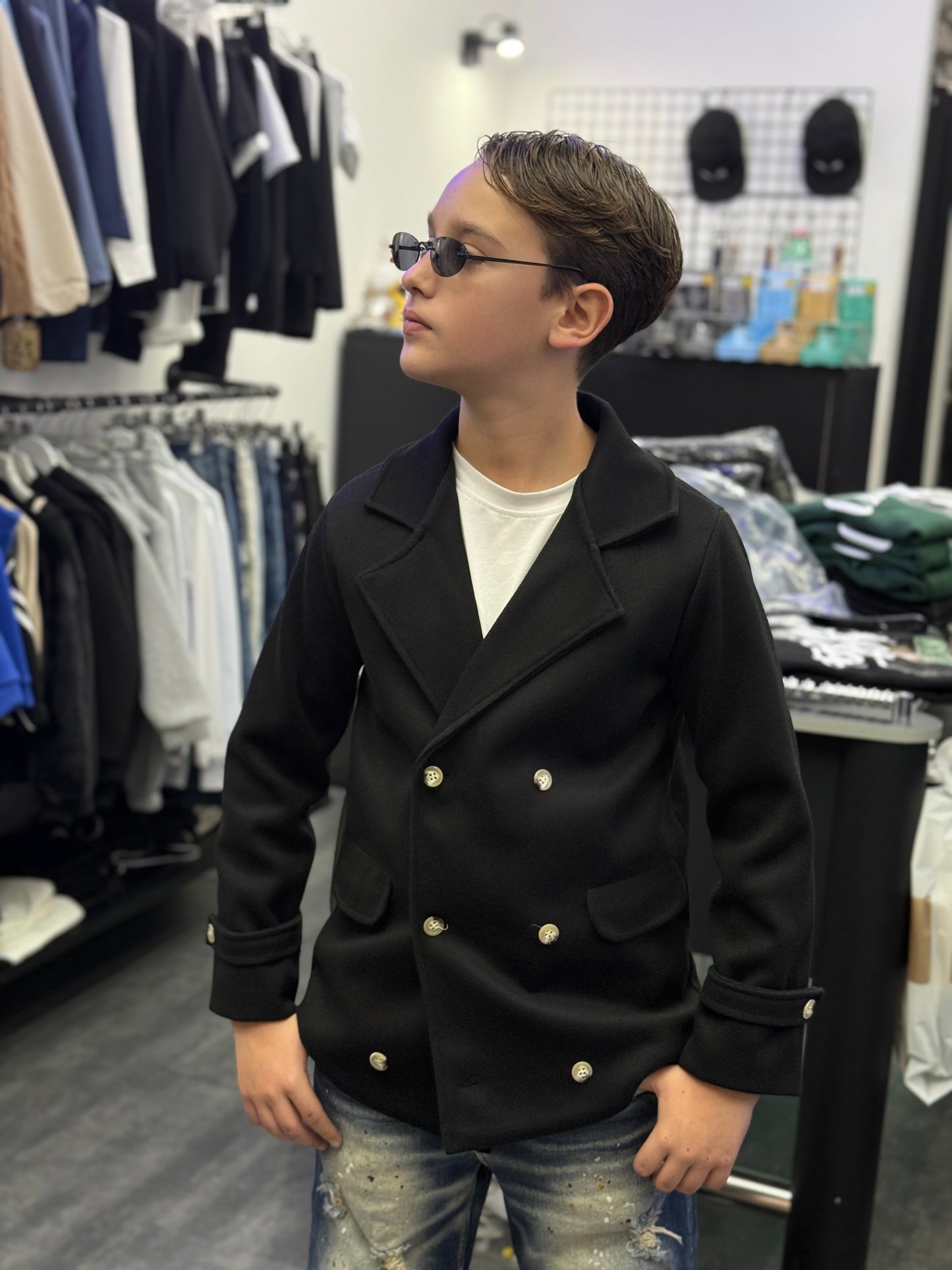 CAPPOTTO DOPPIO PETTO NERO