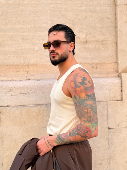 CANOTTA FILO DI SCOZIA PANNA