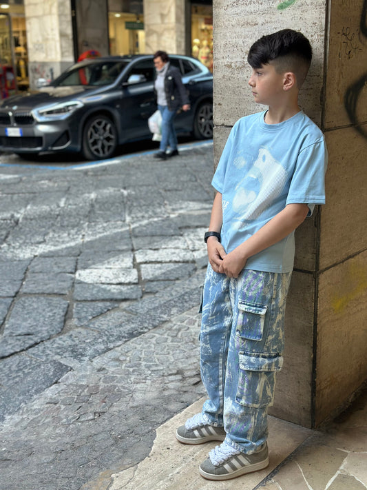 SHIRT CELESTE POLVERE