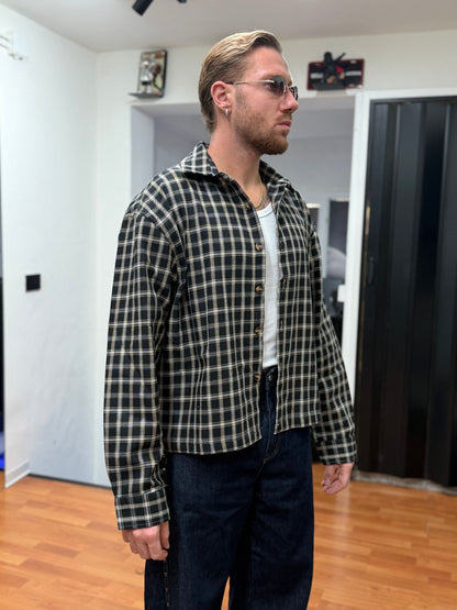 CAMICIA CROP A QUADRI
