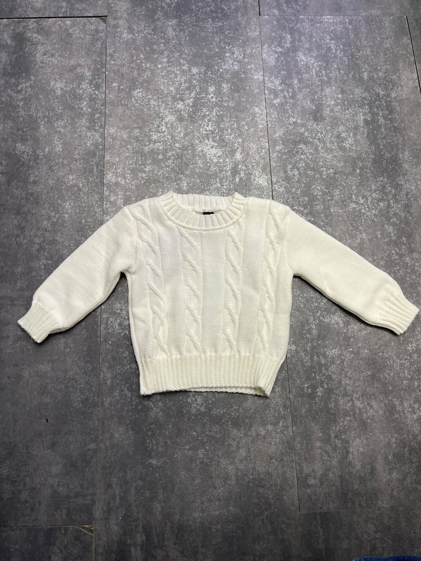 MAGLIONE TRECCIA BIANCO