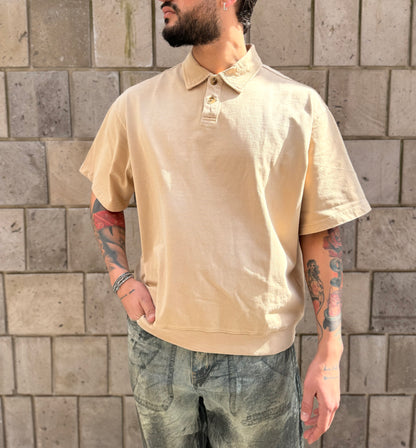 POLO CROP SLAVATA BEIGE