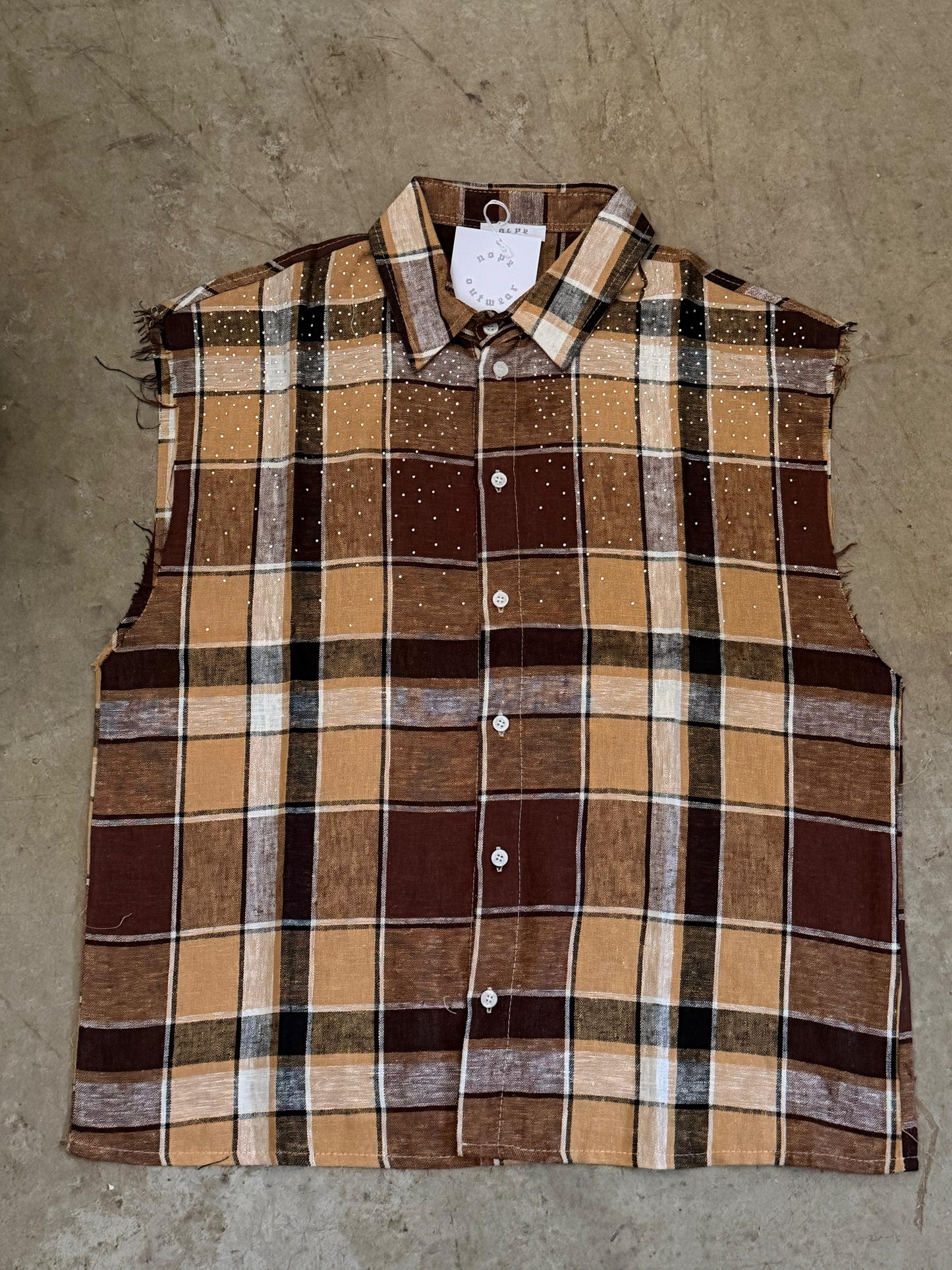 CAMICIA CROP CON STRASS MORO