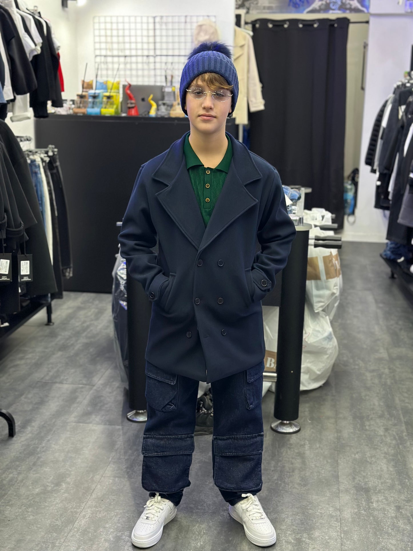 CAPPOTTO DOPPIO PETTO BLU