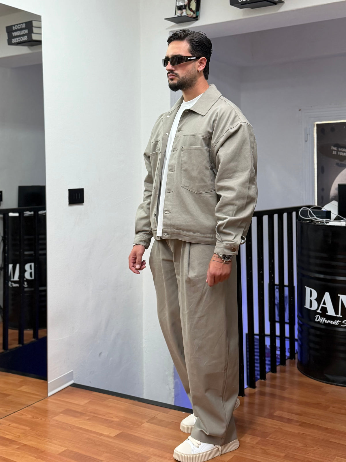 COORDINATO BALLOON DENIM BEIGE
