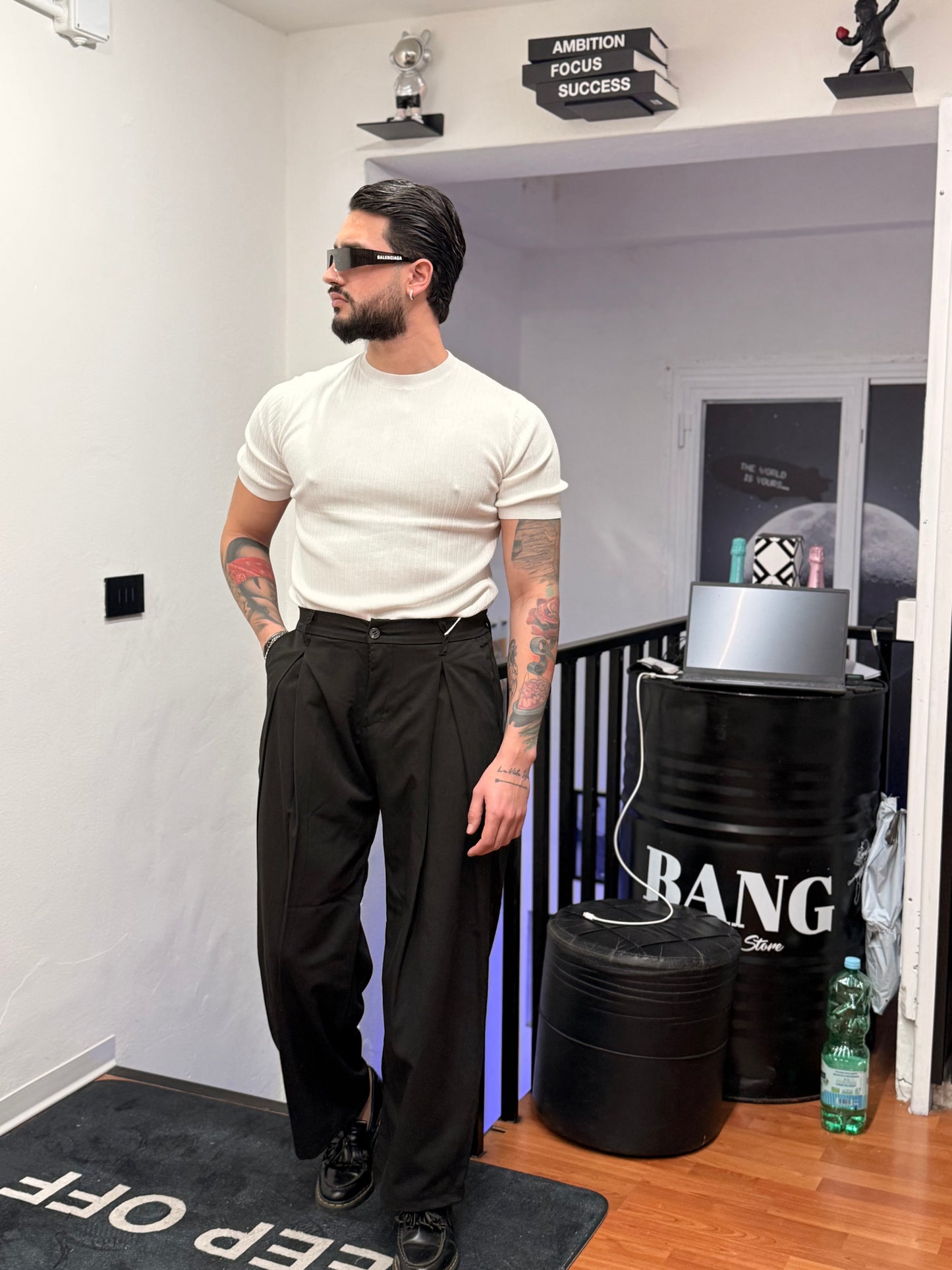 T-SHIRT FILO A COSTE BIANCA