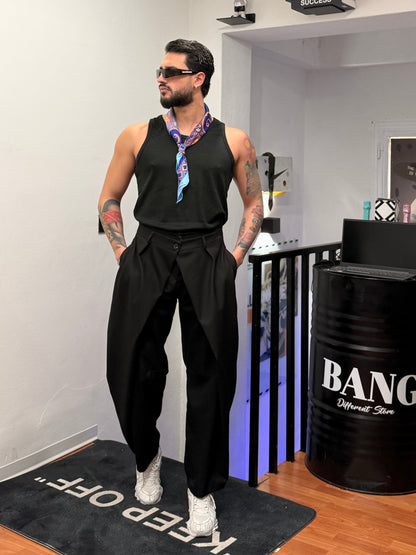 JAPANE PENCE DOPPIA ABBOTTONATURA NERO